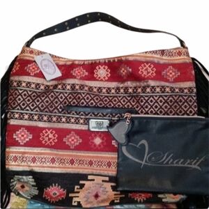 Original Sharif purse tote bag leather fringes NWT